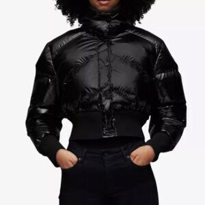 Allsaints Shiny Black Women's Puffer Jacket